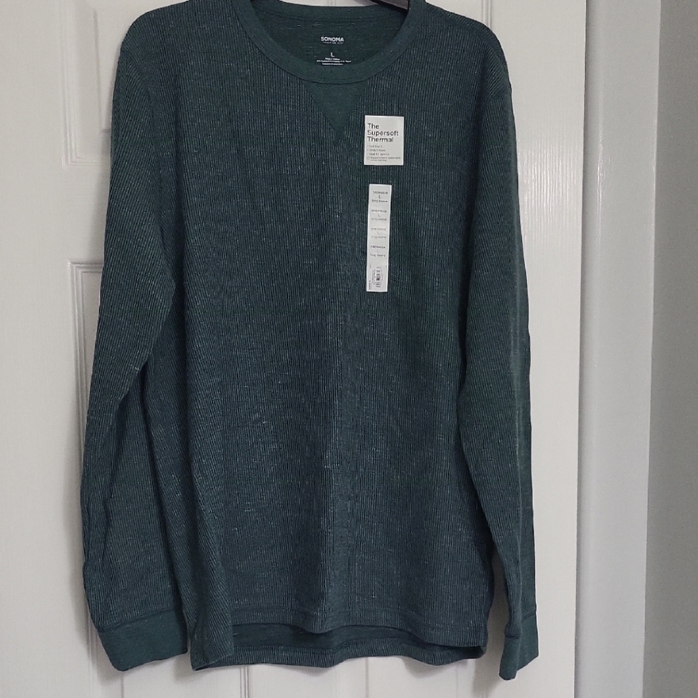 Sonoma Men's Forest Green Thermal Shirt